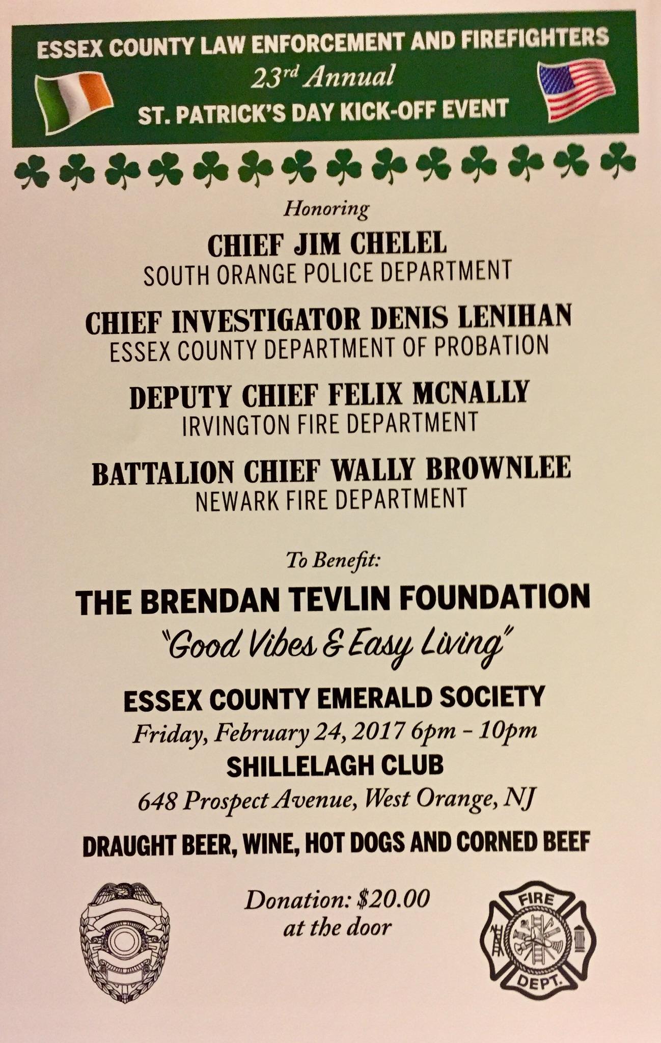 St. Patrick's Day Kick-off - Friday 2/24/17 1 Saint Patricks